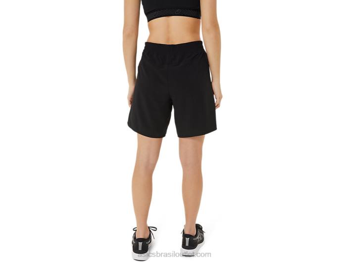 short feminino fietro 7in 462T4037 desempenho preto Asics