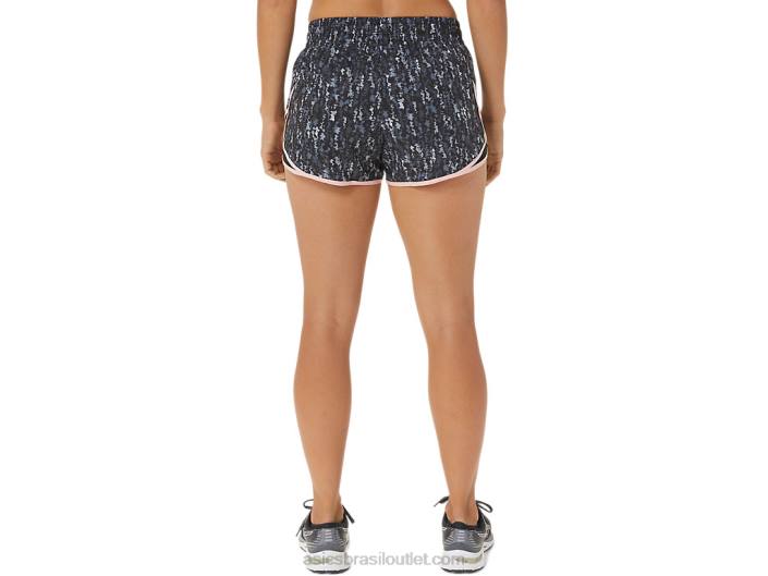 short feminino pr lyte 2,5 polegadas 462T3024 desempenho escovado japão preto Asics