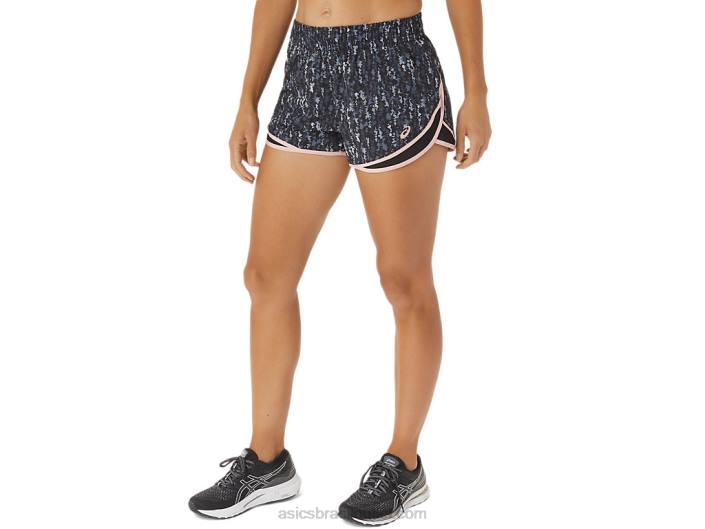 short feminino pr lyte 2,5 polegadas 462T3024 desempenho escovado japão preto Asics