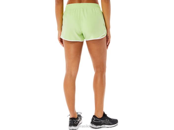 short feminino pr lyte 2,5 polegadas 462T3294 verde limão/branco brilhante Asics