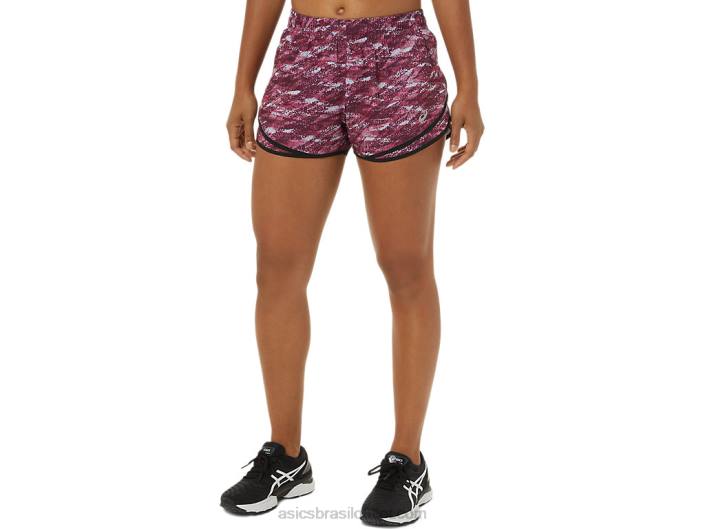 short feminino pr lyte 2,5 polegadas 462T3702 impressão marte profundo/preto Asics