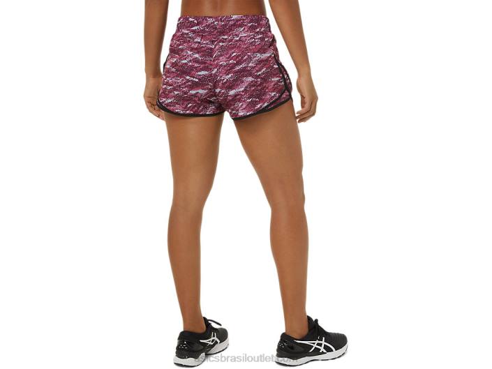 short feminino pr lyte 2,5 polegadas 462T3702 impressão marte profundo/preto Asics