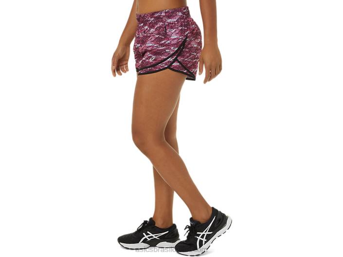 short feminino pr lyte 2,5 polegadas 462T3702 impressão marte profundo/preto Asics