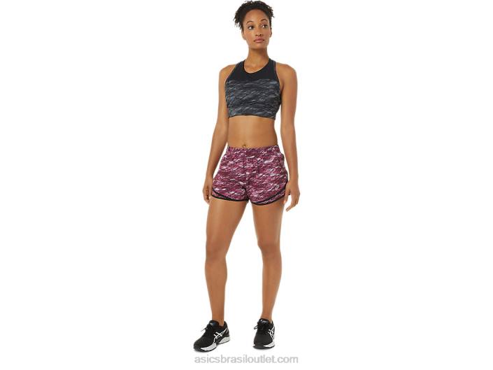 short feminino pr lyte 2,5 polegadas 462T3702 impressão marte profundo/preto Asics