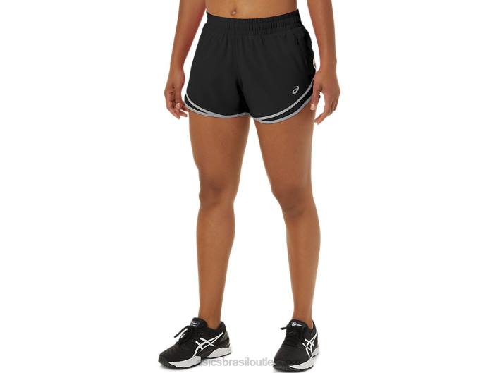 short feminino pr lyte 2,5 polegadas 462T3725 performance black/sheet rock Asics