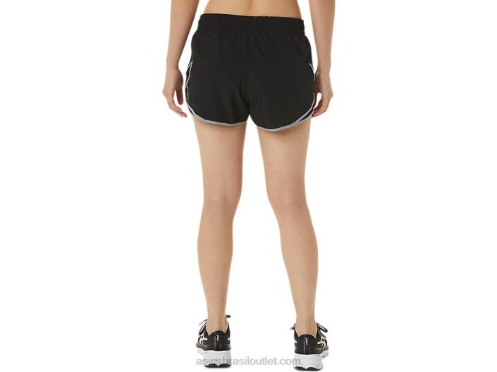 short feminino pr lyte 2,5 polegadas 462T3725 performance black/sheet rock Asics