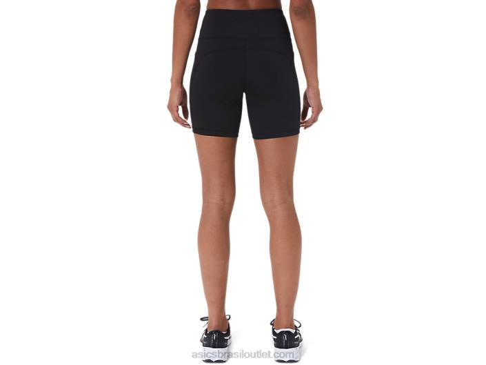 short feminino pr lyte 5in com bolsos 462T2717 desempenho preto Asics