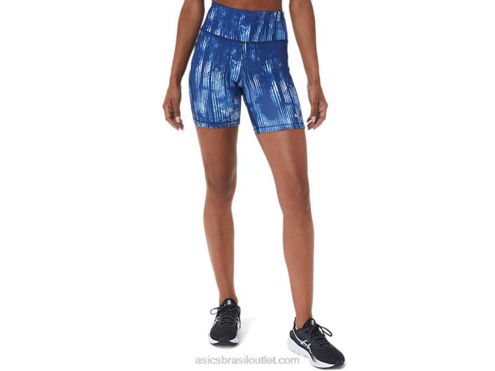 short feminino pr lyte 5in com bolsos 462T3115 tintura de gravata grande tubarão Asics