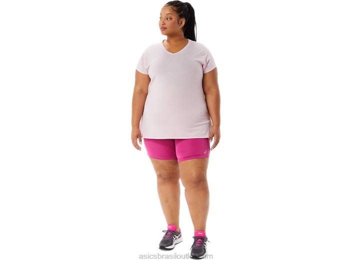 short feminino pr lyte 5in com bolsos 462T3291 vermelho fúcsia Asics