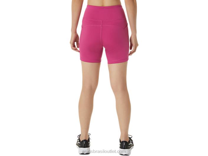 short feminino pr lyte 5in com bolsos 462T3291 vermelho fúcsia Asics