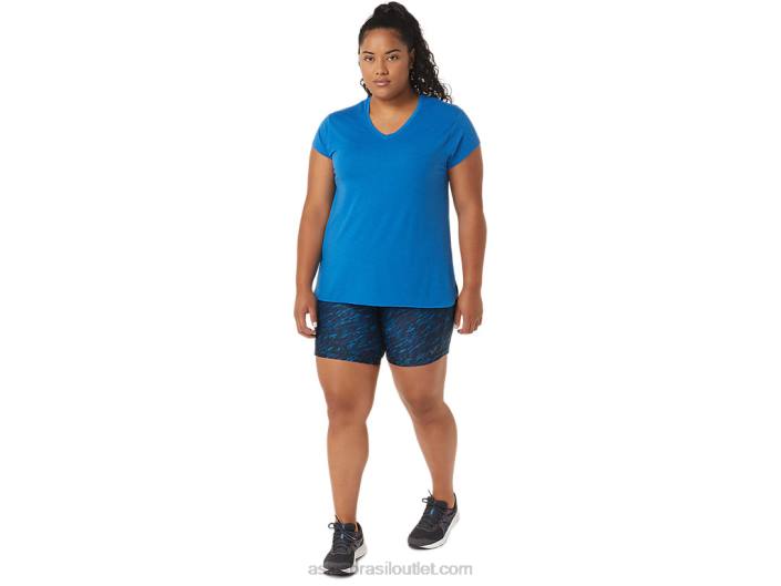 short feminino pr lyte 5in com bolsos 462T3299 estampa noturna/lake drive Asics