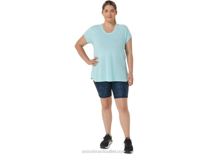 short feminino pr lyte 5in com bolsos 462T3299 estampa noturna/lake drive Asics