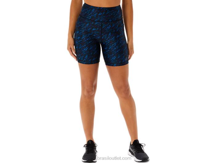 short feminino pr lyte 5in com bolsos 462T3299 estampa noturna/lake drive Asics