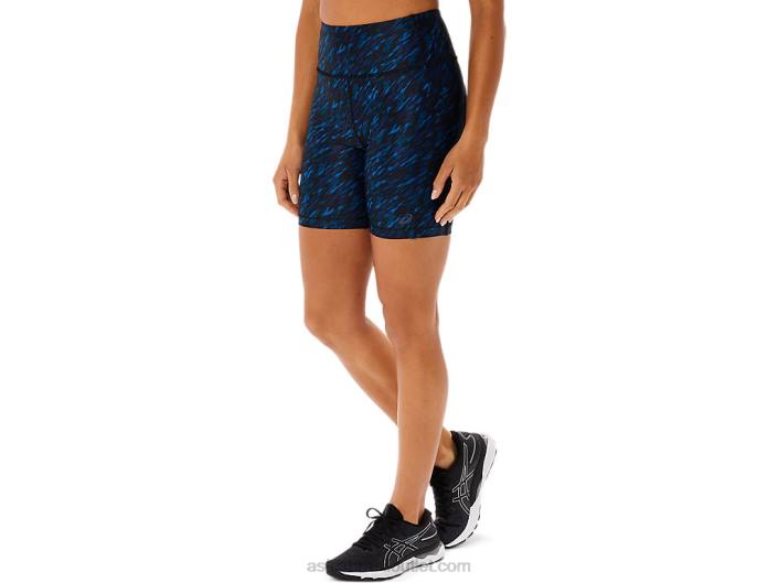 short feminino pr lyte 5in com bolsos 462T3299 estampa noturna/lake drive Asics