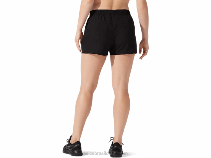 short feminino prata 4in 462T2779 desempenho preto Asics