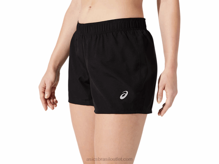 short feminino prata 4in 462T2779 desempenho preto Asics