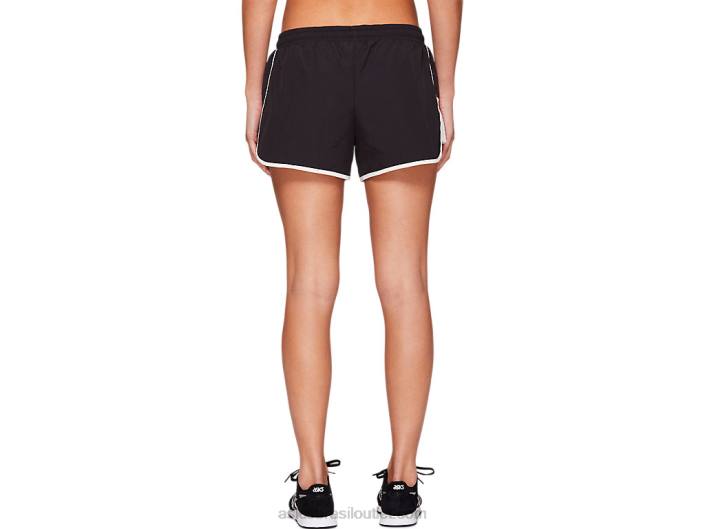 short feminino trançado esportivo moment 462T4167 desempenho preto Asics