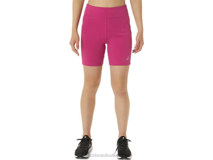 short feminino tricô 7 polegadas 462T3376 vermelho fúcsia Asics