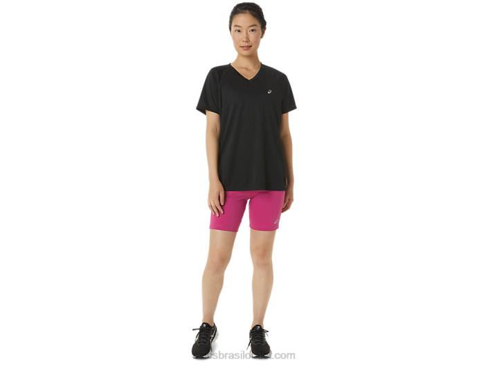 short feminino tricô 7 polegadas 462T3376 vermelho fúcsia Asics