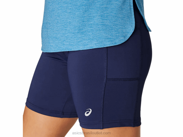 short feminino tricô 7 polegadas 462T4113 casaco de pavão Asics