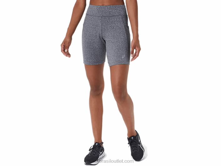 short feminino tricô 7 polegadas 462T4137 urze cinza médio Asics