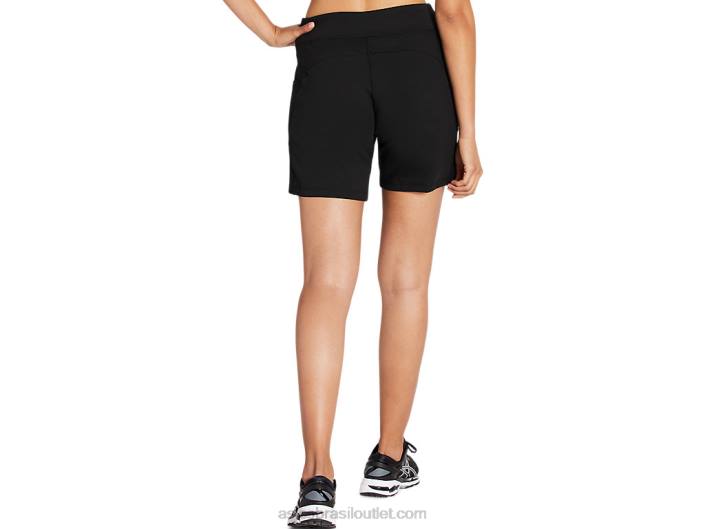 short feminino tricô 7 polegadas 462T4161 desempenho preto Asics