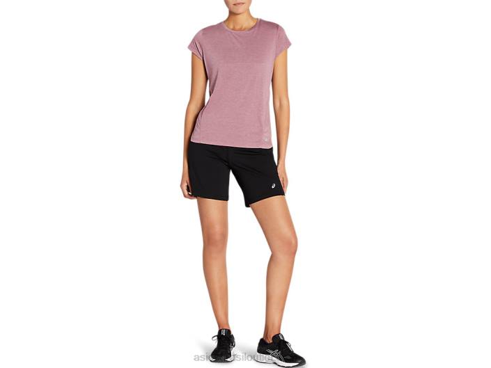 short feminino tricô 7 polegadas 462T4161 desempenho preto Asics