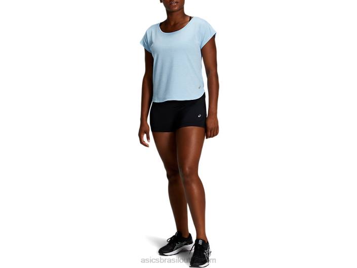short trem 2 polegadas feminino 462T4164 desempenho preto Asics