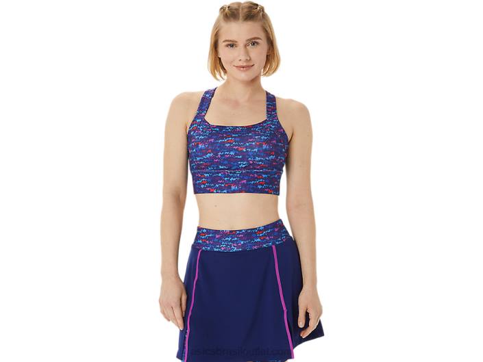 novo sutiã estampado forte 92 feminino 462T3007 tênis japão escovado aop orquídea Asics