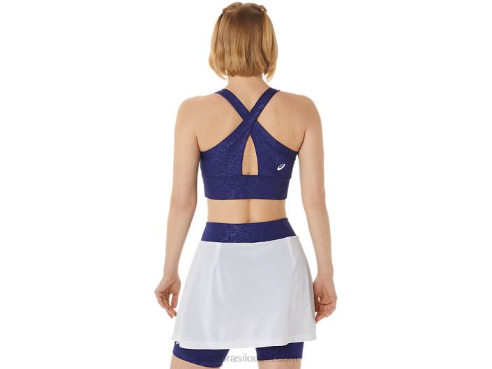 novo sutiã estampado forte 92 feminino 462T3011 japão relevo escovado mergulho azul Asics