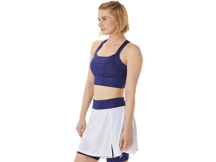 novo sutiã estampado forte 92 feminino 462T3011 japão relevo escovado mergulho azul Asics