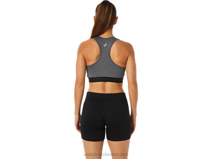 sutiã acolchoado circuito ii feminino 462T2885 urze cinza escuro/preto Asics