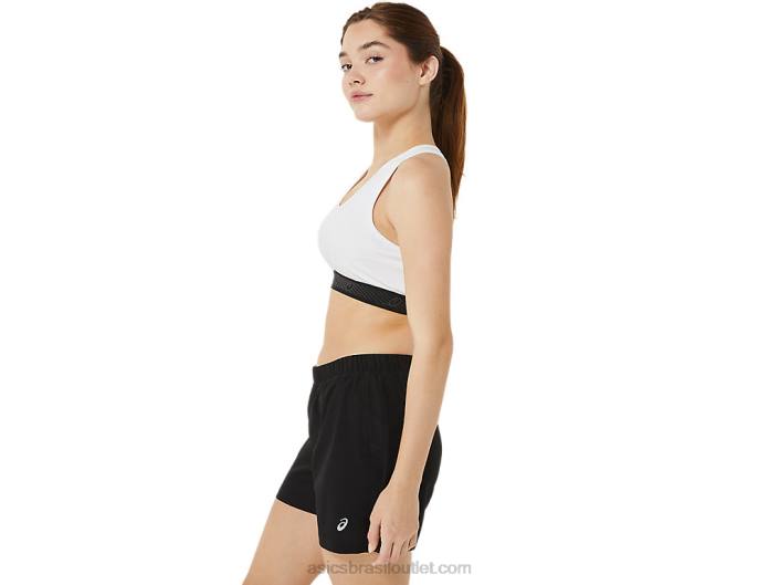 sutiã acolchoado circuito ii feminino 462T2953 branco/preto brilhante Asics