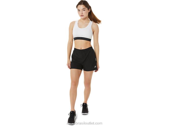sutiã acolchoado circuito ii feminino 462T2953 branco/preto brilhante Asics