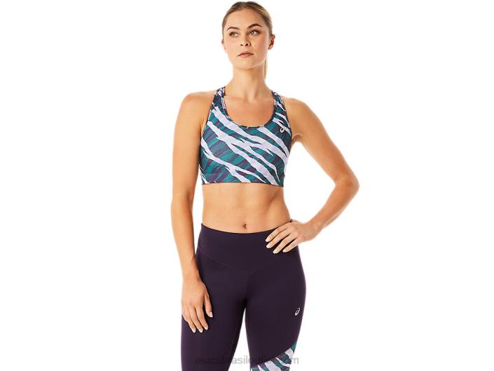 sutiã camuflado selvagem feminino 462T3051 sombra da noite/pinho de veludo Asics
