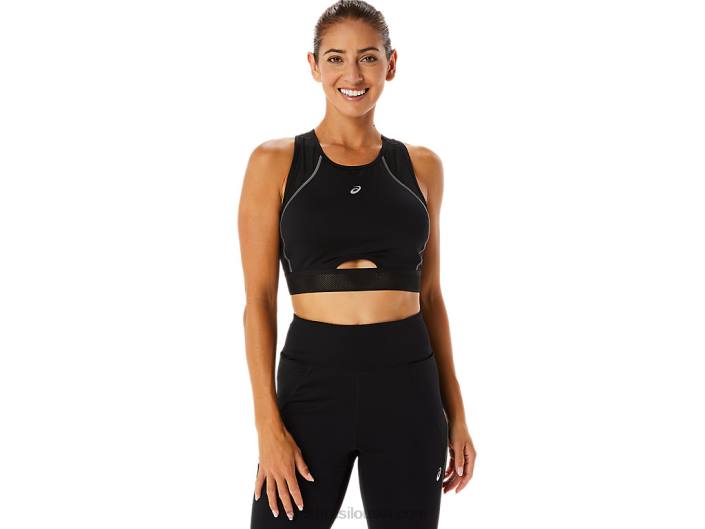 sutiã de treinamento de painel de malha feminino 462T2303 desempenho preto Asics