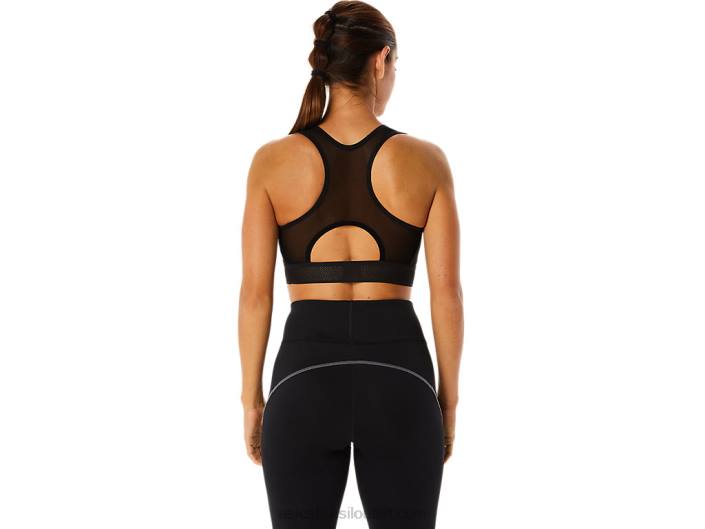 sutiã de treinamento de painel de malha feminino 462T2303 desempenho preto Asics