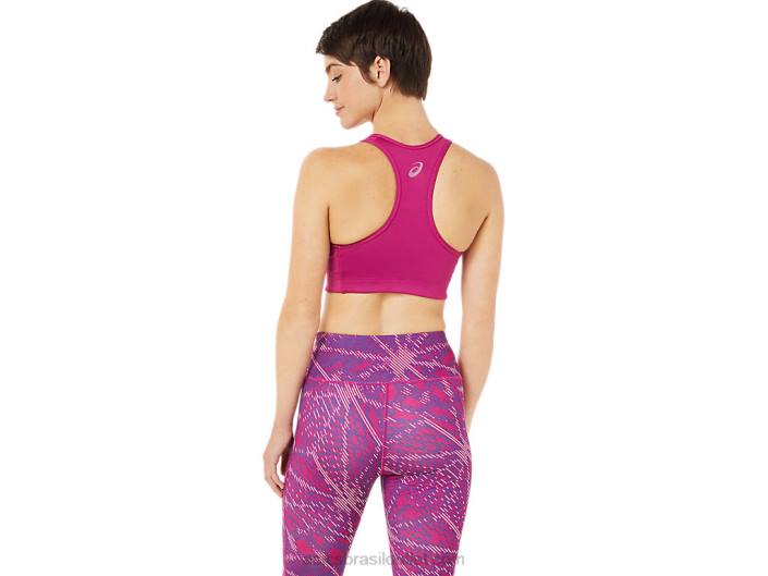 sutiã feminino com logo sakura 462T3459 vermelho fúcsia Asics