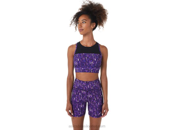 sutiã feminino kate strappy 462T2803 orquídea japonesa escovada/preta Asics