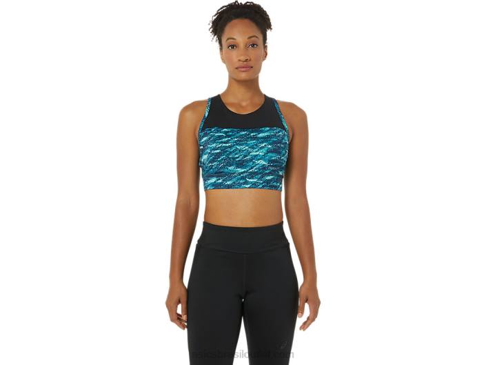 sutiã feminino kate strappy 462T3763 casaco de pavão/gelo fresco multi Asics