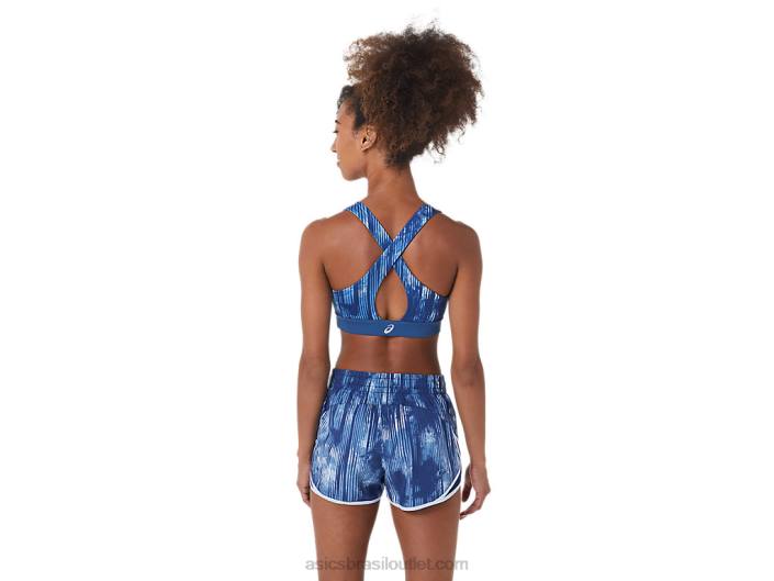 sutiã pr lyte feminino 462T3094 impressão tie dye de grande tubarão Asics