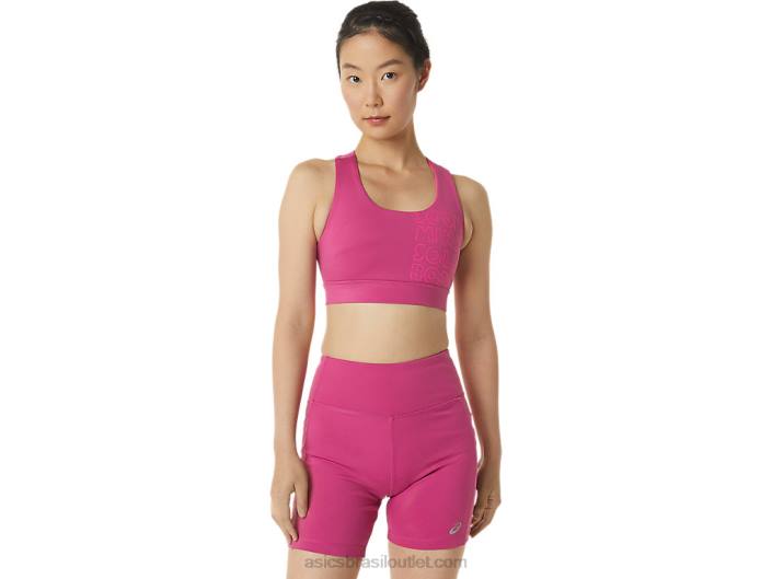 sutiã pr lyte feminino 462T3292 vermelho fúcsia/rosa glo Asics