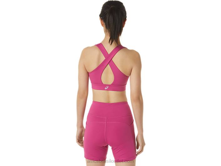 sutiã pr lyte feminino 462T3292 vermelho fúcsia/rosa glo Asics
