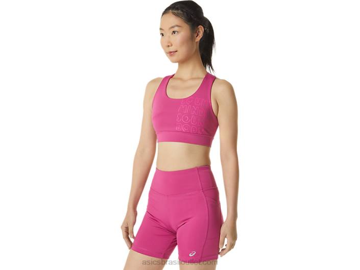sutiã pr lyte feminino 462T3292 vermelho fúcsia/rosa glo Asics