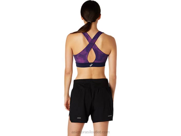 sutiã pr lyte feminino 462T4111 impressão digital de uva/pavão Asics