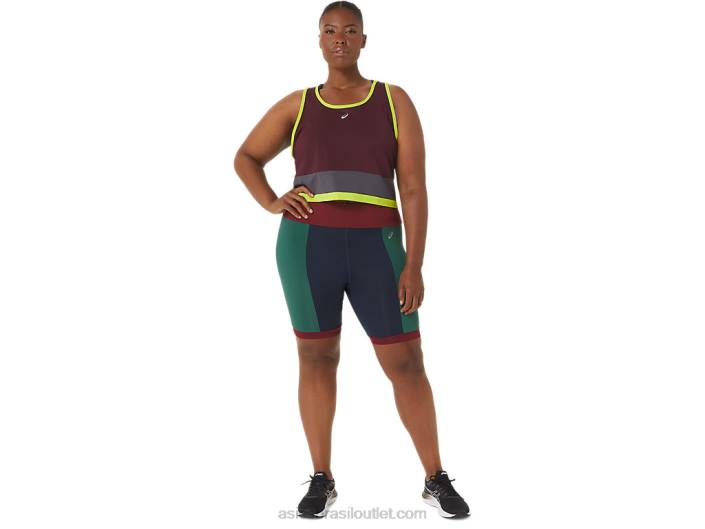 feminino o novo tanque forte reaproveitado 462T3367 marrom/cinza aço Asics