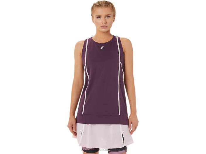 novo tanque forte 92 feminino 462T3284 ameixa profunda/mal rosa Asics