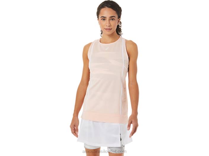 novo tanque forte 92 feminino 462T3285 brisa/brilhante branco Asics