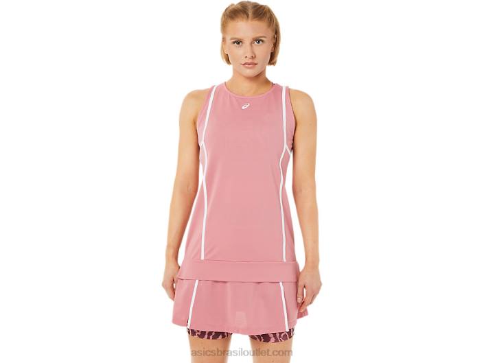 novo tanque forte 92 feminino 462T3816 rosa esfumado/branco brilhante Asics