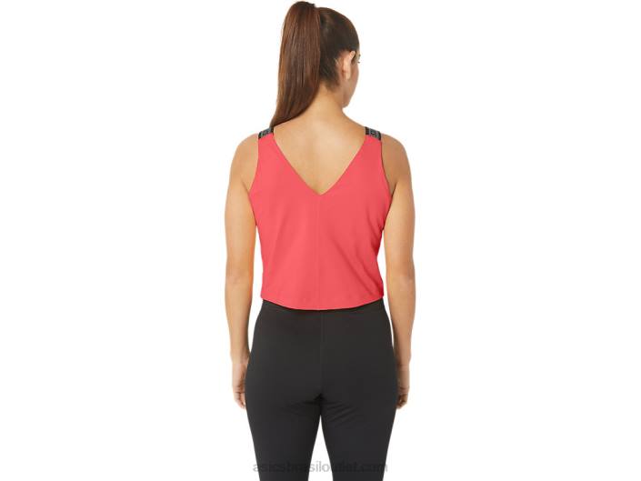 regata cropped sana fit feminina 462T2279 coral ardente Asics